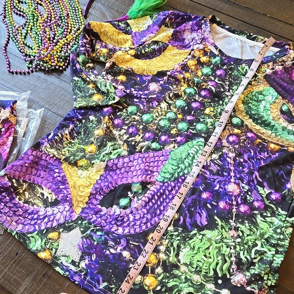 Mardigras Party Tops, Beads, Headband